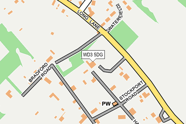 WD3 5DG map - OS OpenMap – Local (Ordnance Survey)