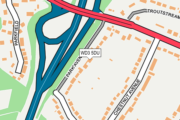 WD3 5DU map - OS OpenMap – Local (Ordnance Survey)