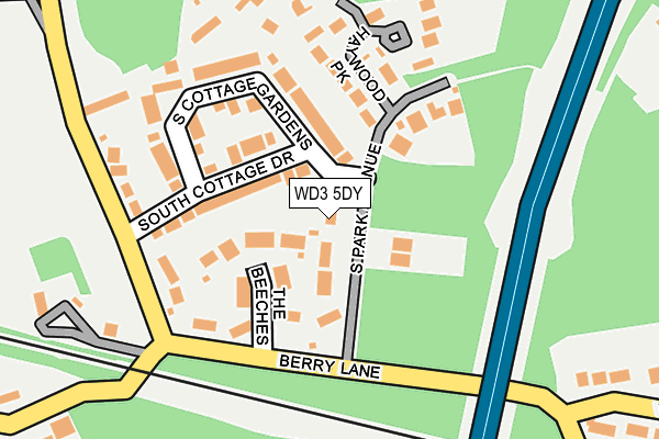 WD3 5DY map - OS OpenMap – Local (Ordnance Survey)