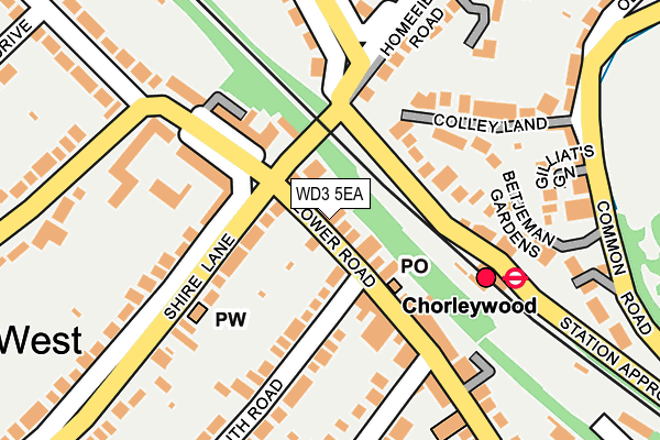 WD3 5EA map - OS OpenMap – Local (Ordnance Survey)