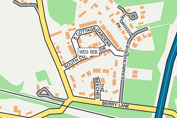 WD3 5EB map - OS OpenMap – Local (Ordnance Survey)