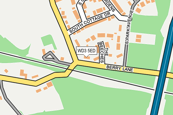 WD3 5ED map - OS OpenMap – Local (Ordnance Survey)