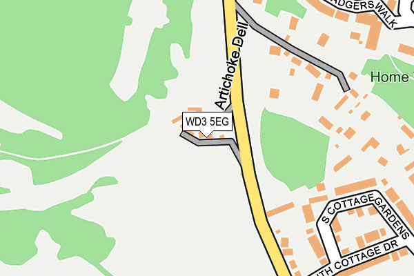 WD3 5EG map - OS OpenMap – Local (Ordnance Survey)