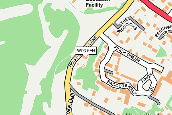 WD3 5EN map - OS OpenMap – Local (Ordnance Survey)