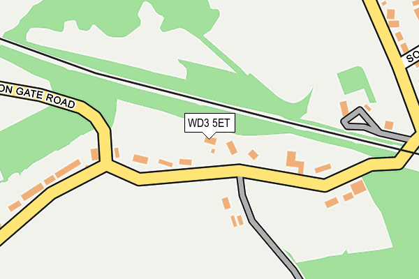 WD3 5ET map - OS OpenMap – Local (Ordnance Survey)