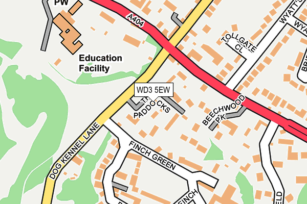 WD3 5EW map - OS OpenMap – Local (Ordnance Survey)