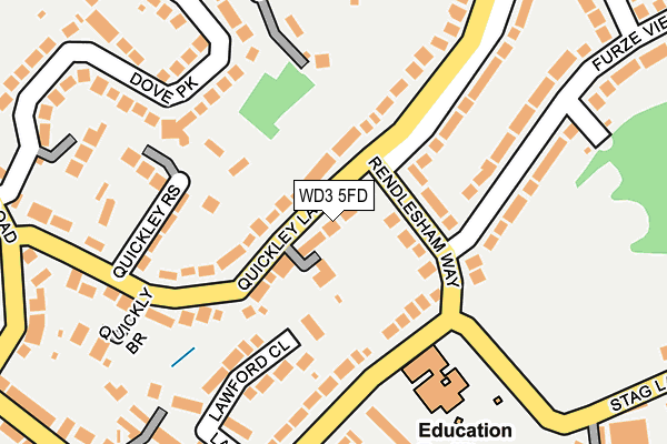 WD3 5FD map - OS OpenMap – Local (Ordnance Survey)