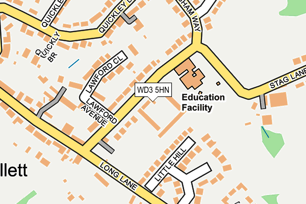 WD3 5HN map - OS OpenMap – Local (Ordnance Survey)