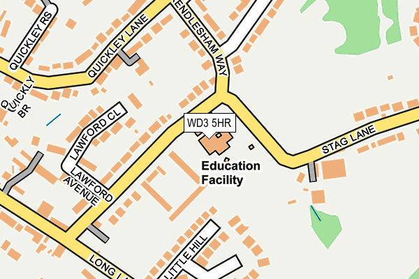 WD3 5HR map - OS OpenMap – Local (Ordnance Survey)