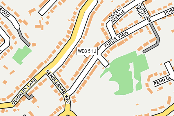 WD3 5HU map - OS OpenMap – Local (Ordnance Survey)