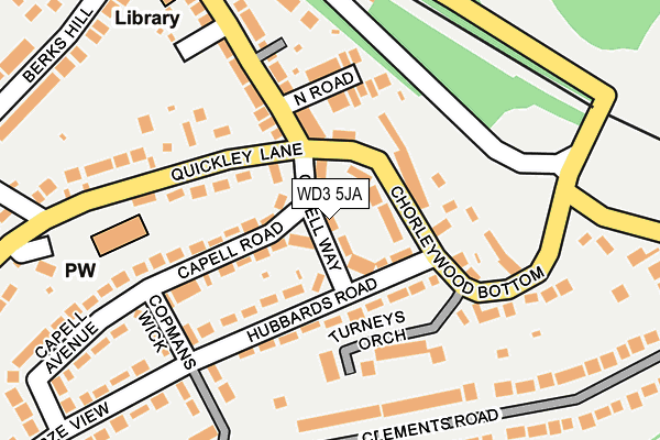 WD3 5JA map - OS OpenMap – Local (Ordnance Survey)