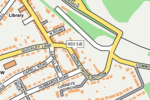 WD3 5JB map - OS OpenMap – Local (Ordnance Survey)