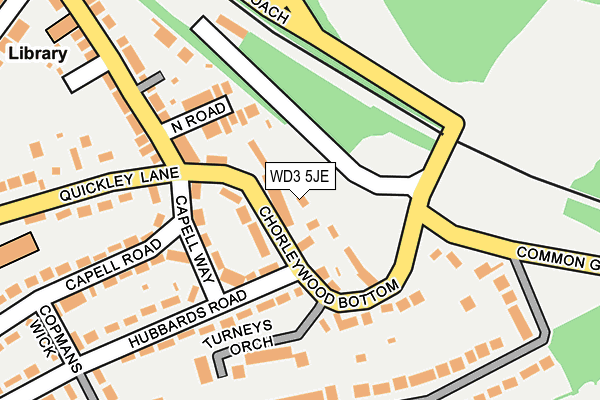 WD3 5JE map - OS OpenMap – Local (Ordnance Survey)