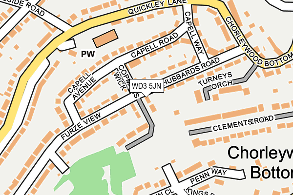 WD3 5JN map - OS OpenMap – Local (Ordnance Survey)