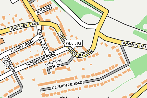 WD3 5JQ map - OS OpenMap – Local (Ordnance Survey)
