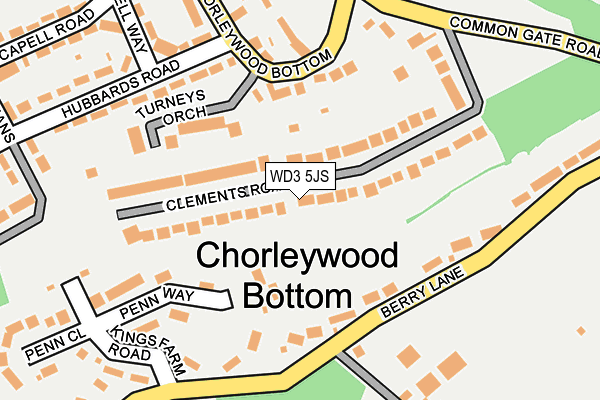 WD3 5JS map - OS OpenMap – Local (Ordnance Survey)