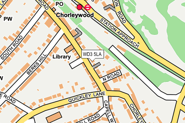 WD3 5LA map - OS OpenMap – Local (Ordnance Survey)