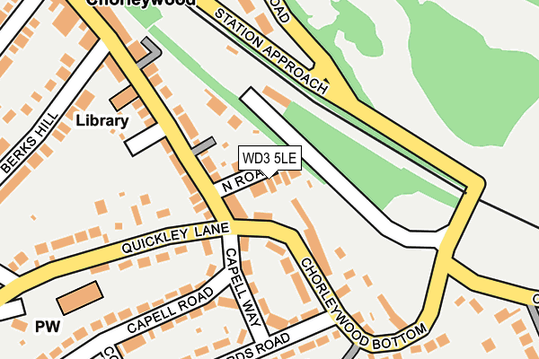 WD3 5LE map - OS OpenMap – Local (Ordnance Survey)