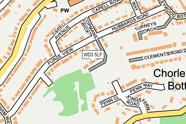 WD3 5LF map - OS OpenMap – Local (Ordnance Survey)