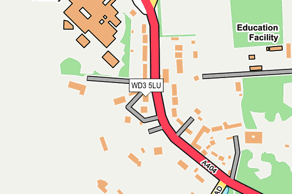WD3 5LU map - OS OpenMap – Local (Ordnance Survey)