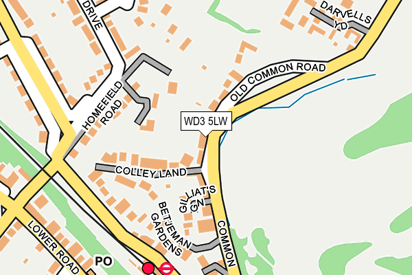 WD3 5LW map - OS OpenMap – Local (Ordnance Survey)