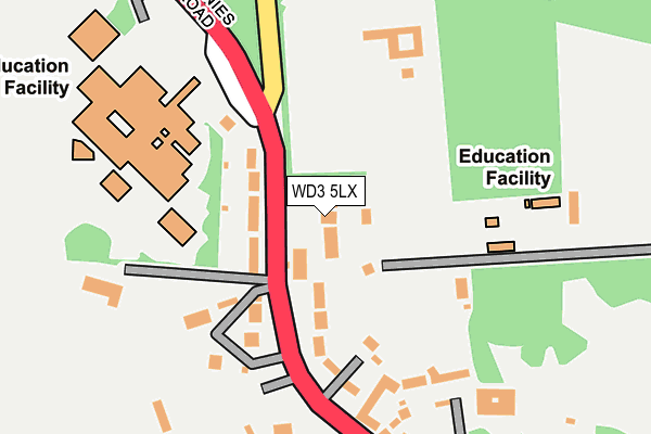 WD3 5LX map - OS OpenMap – Local (Ordnance Survey)