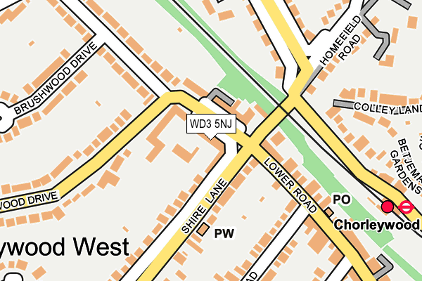 WD3 5NJ map - OS OpenMap – Local (Ordnance Survey)