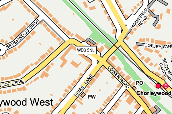 WD3 5NL map - OS OpenMap – Local (Ordnance Survey)