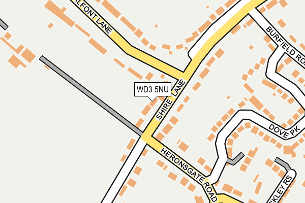 WD3 5NU map - OS OpenMap – Local (Ordnance Survey)