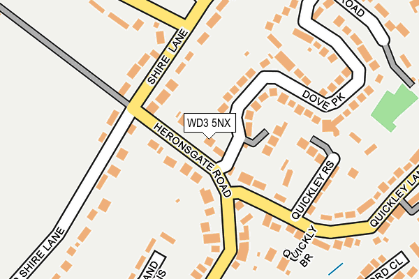 WD3 5NX map - OS OpenMap – Local (Ordnance Survey)