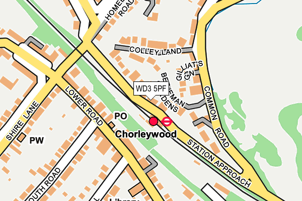 WD3 5PF map - OS OpenMap – Local (Ordnance Survey)