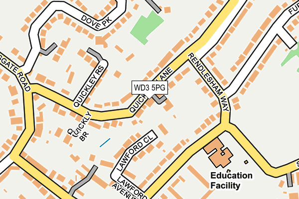 WD3 5PG map - OS OpenMap – Local (Ordnance Survey)