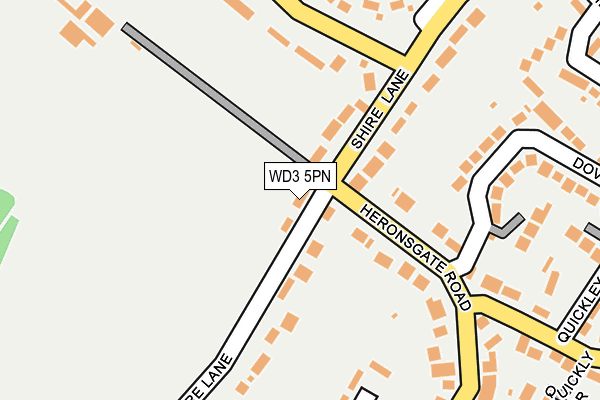 WD3 5PN map - OS OpenMap – Local (Ordnance Survey)
