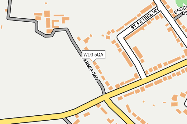 WD3 5QA map - OS OpenMap – Local (Ordnance Survey)