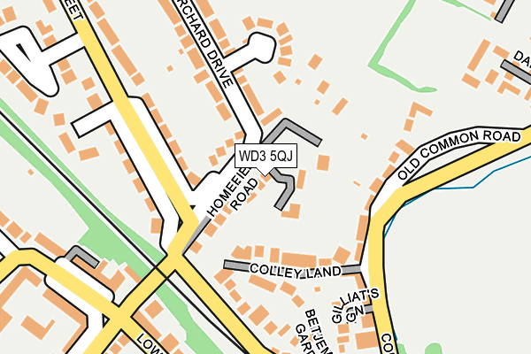 WD3 5QJ map - OS OpenMap – Local (Ordnance Survey)