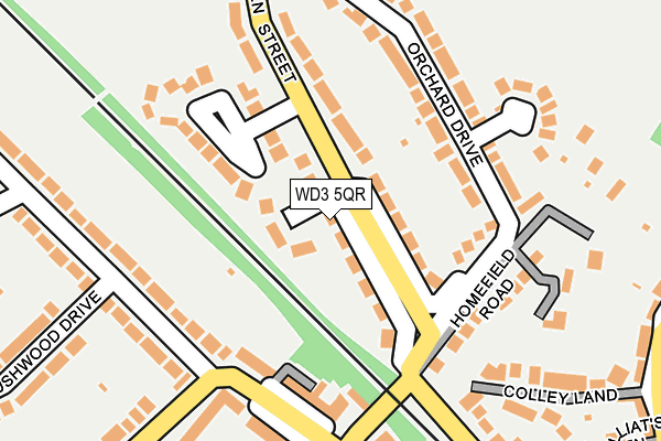 WD3 5QR map - OS OpenMap – Local (Ordnance Survey)