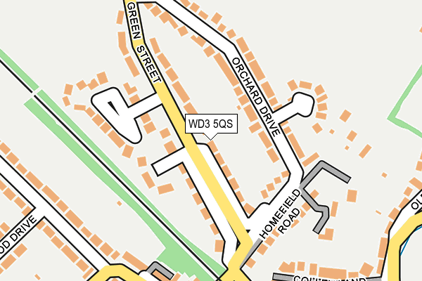 WD3 5QS map - OS OpenMap – Local (Ordnance Survey)