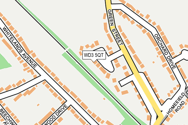 WD3 5QT map - OS OpenMap – Local (Ordnance Survey)