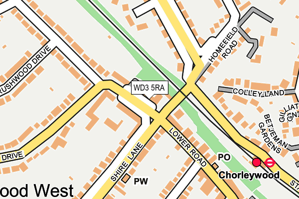 WD3 5RA map - OS OpenMap – Local (Ordnance Survey)