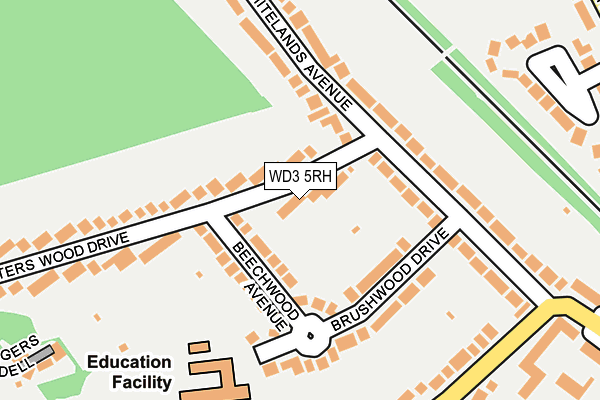 WD3 5RH map - OS OpenMap – Local (Ordnance Survey)