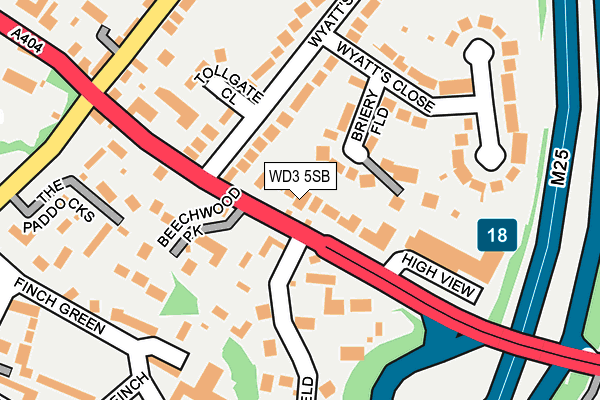 WD3 5SB map - OS OpenMap – Local (Ordnance Survey)