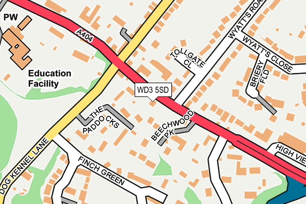 WD3 5SD map - OS OpenMap – Local (Ordnance Survey)