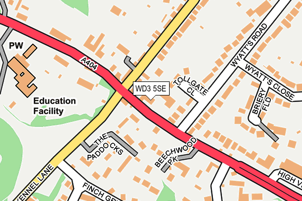 WD3 5SE map - OS OpenMap – Local (Ordnance Survey)