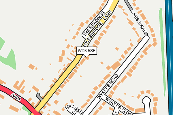 WD3 5SF map - OS OpenMap – Local (Ordnance Survey)