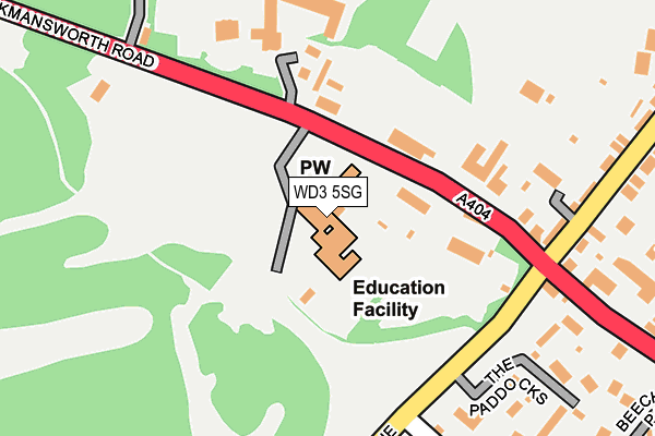 WD3 5SG map - OS OpenMap – Local (Ordnance Survey)