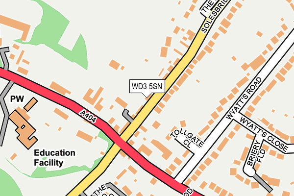WD3 5SN map - OS OpenMap – Local (Ordnance Survey)