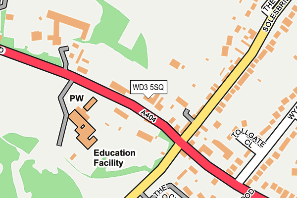 WD3 5SQ map - OS OpenMap – Local (Ordnance Survey)
