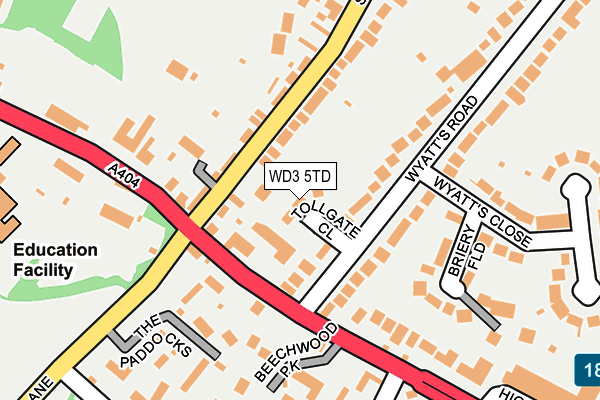WD3 5TD map - OS OpenMap – Local (Ordnance Survey)