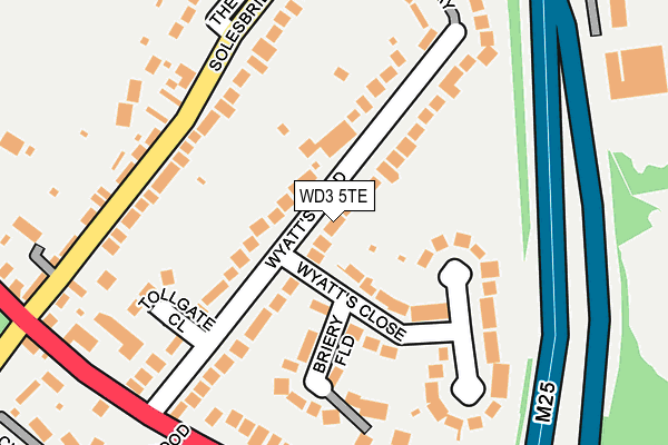 WD3 5TE map - OS OpenMap – Local (Ordnance Survey)