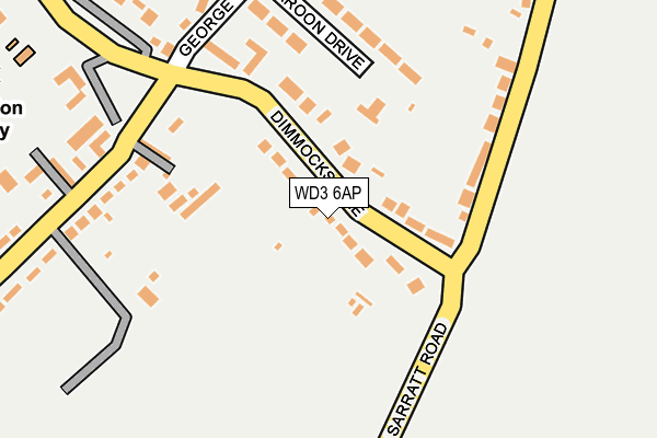 WD3 6AP map - OS OpenMap – Local (Ordnance Survey)